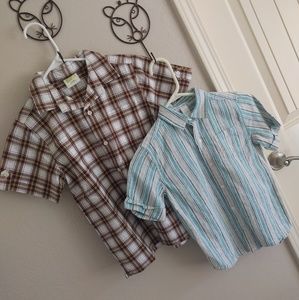 SOLD Boys 5-6T Janie & Jack Linen Plaid Shirts